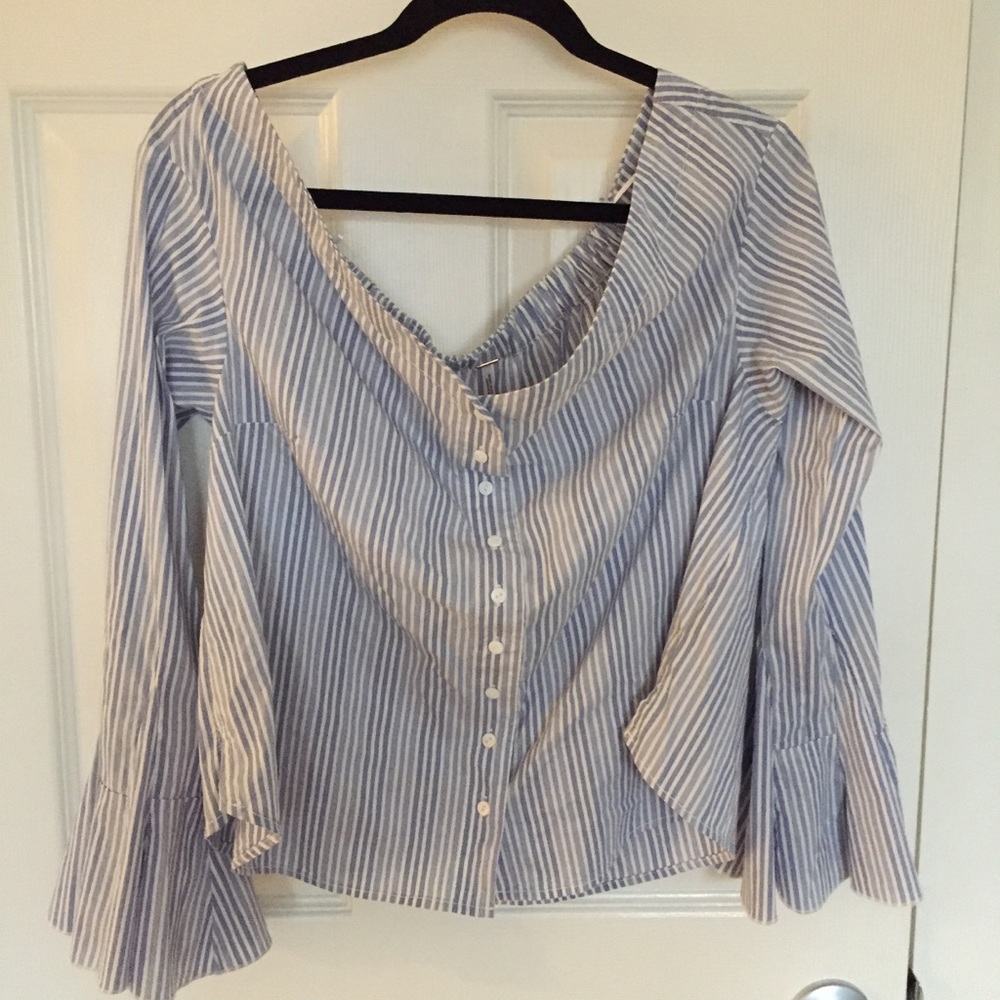BNWOT Free people off the shoulder blouse sz large
